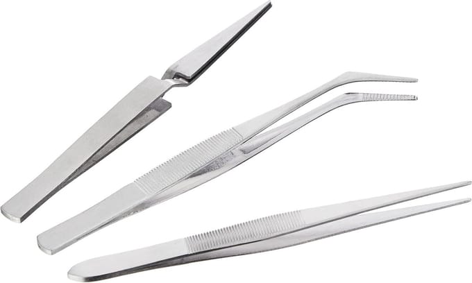 Set van 3 pincetten voor modelbouwaccessoires