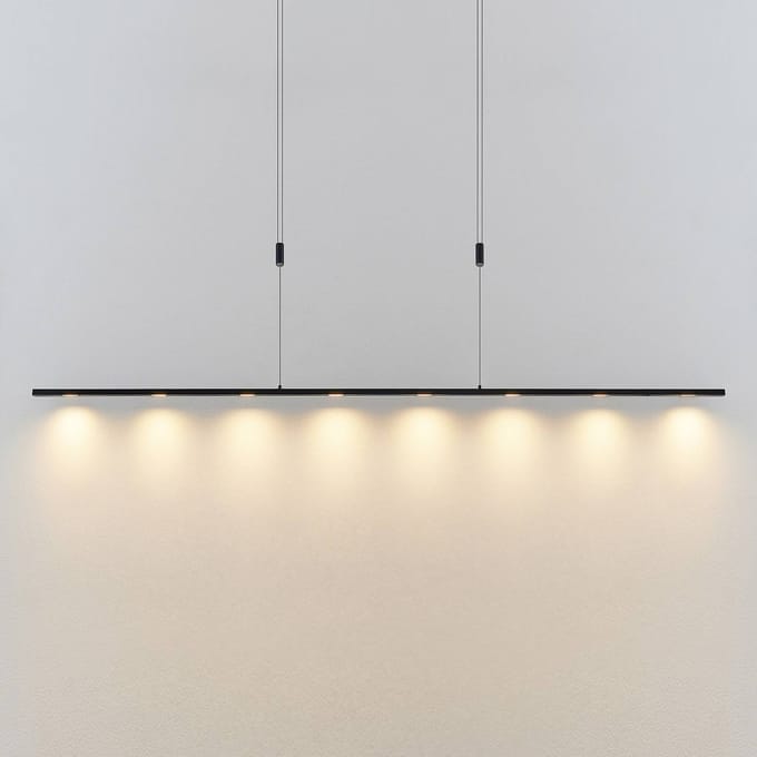Lucande LED hanglamp Stakato, 180 cm, 8-lamps, dimbaar