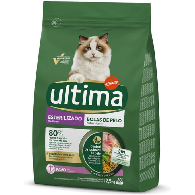 Ultima Cat Sterilized Hairball Kalkoen - 2,5 kg