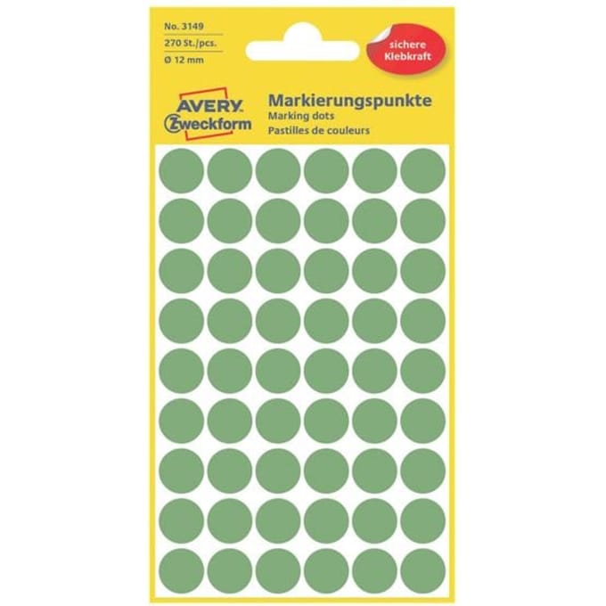 Avery Zweckform markeerpunten - 12 mm Ø - zelfklevend