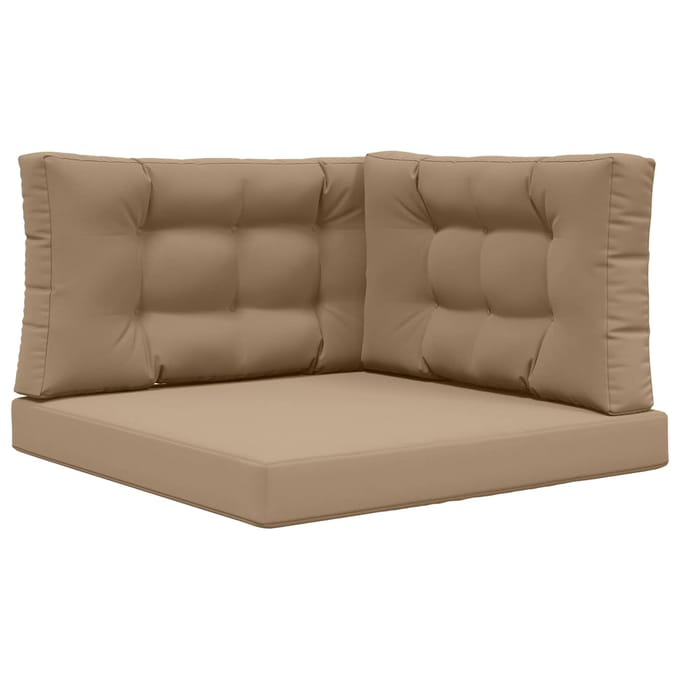vidaXL - Buitenbankkussen - Polyester - Taupe - 80 - x - 80 - cm