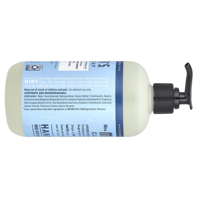 Mrs. Meyers Clean Day, Hand Soap, Rain Water, 12.5 fl oz (370 ml) white
