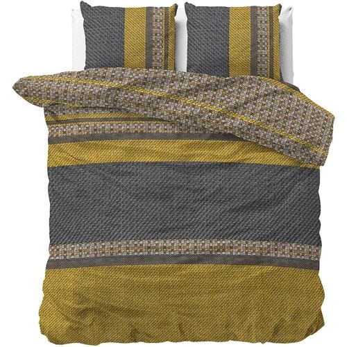 Sleeptime Altor Dekbedovertrek - 140x200/220 + 1 kussensloop 60x70 - Goud - Eenpersoons