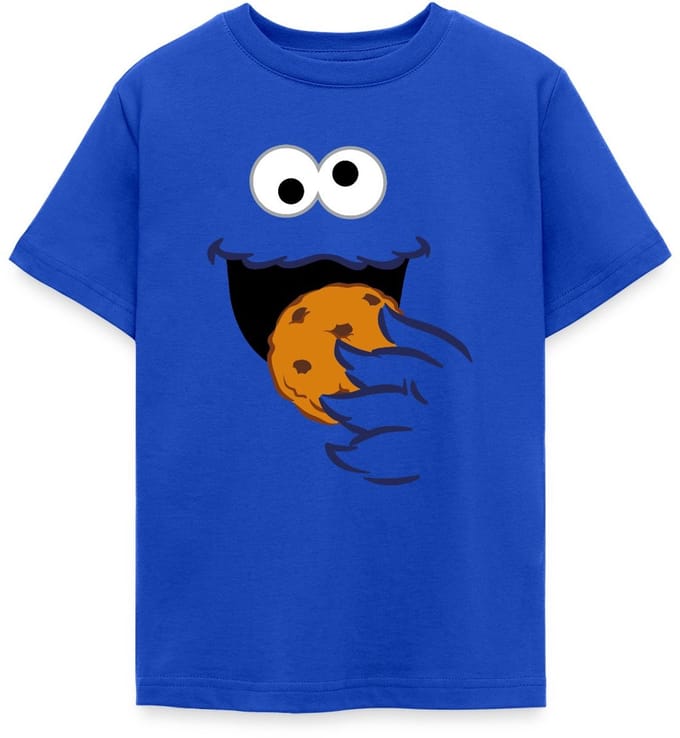 Sesamstraat Koekiemonster Kostuum Cookie Monster T-Shirt Tiener