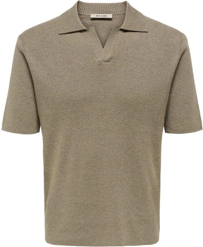 ONLY&SONS - ONSTRAVIS REG 12 SS MEL KNIT NOOS - Heren - Polo's