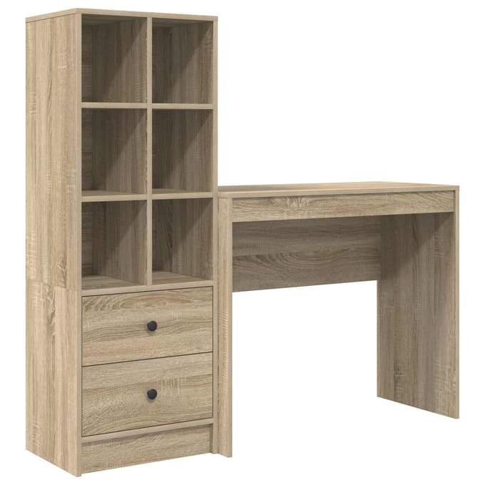 vidaXL - Bureau - Sonoma - Eik - 135,5 - x - 40 - x - 127 - cm - 2 - st