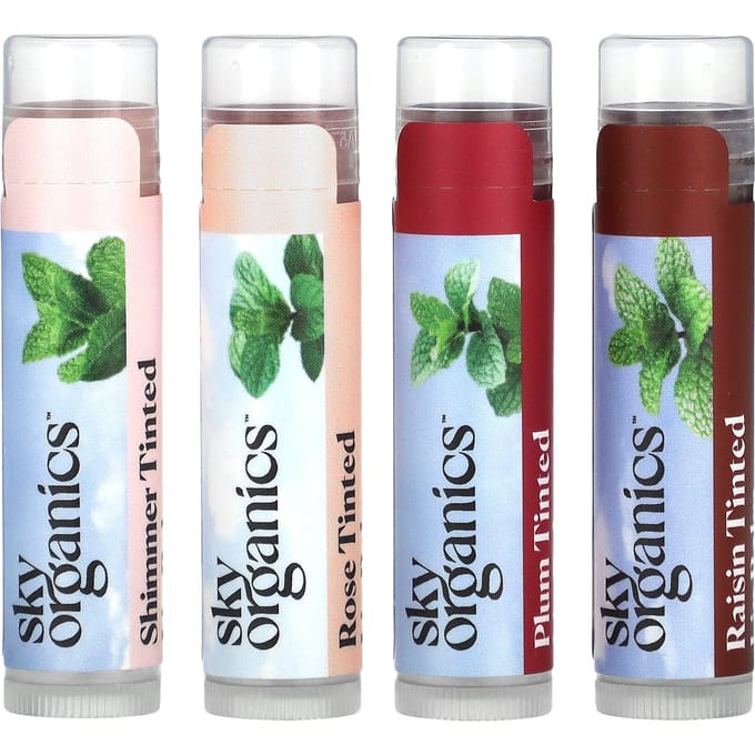 Gekleurde Lippenbalsem, met Bijenwas, 4 Balsems, 4,25G (0.15oz) Elk gray