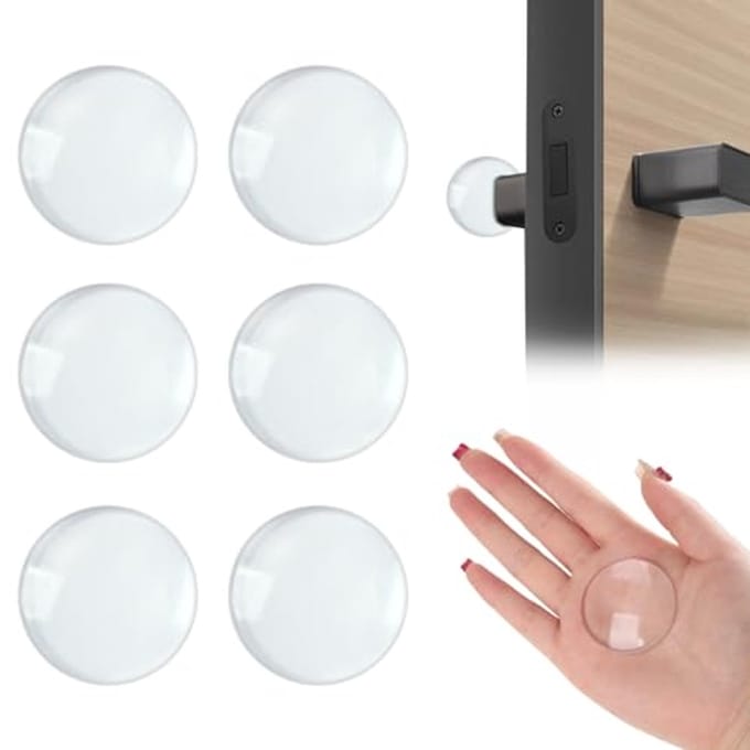 Zelfklevende deurstoppers - 6 stuks transparant voor optimale vingerbescherming