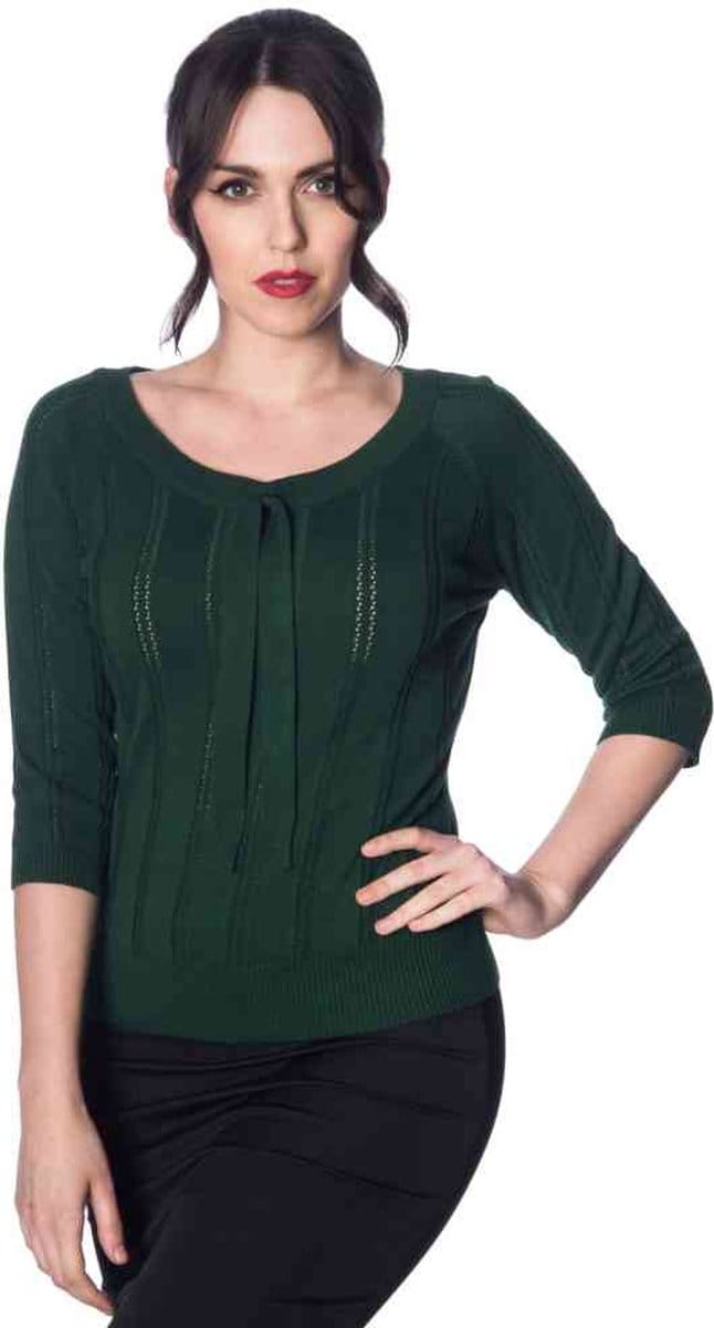 Dancing Days - BELLE BOW PIONTELLE Longsleeve top - XL - Groen