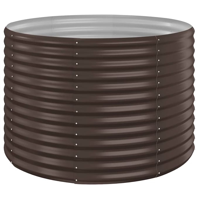 vidaXL - Plantenbak - 100x100x68 - cm - gegalvaniseerd - staal - bruin