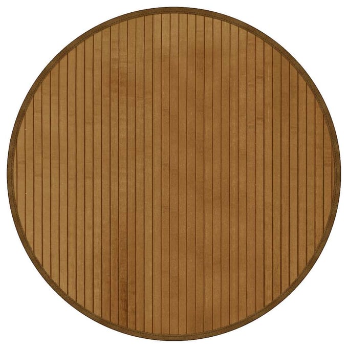 vidaXL - Vloerkleed - rond - 60 - cm - bamboe - bruin