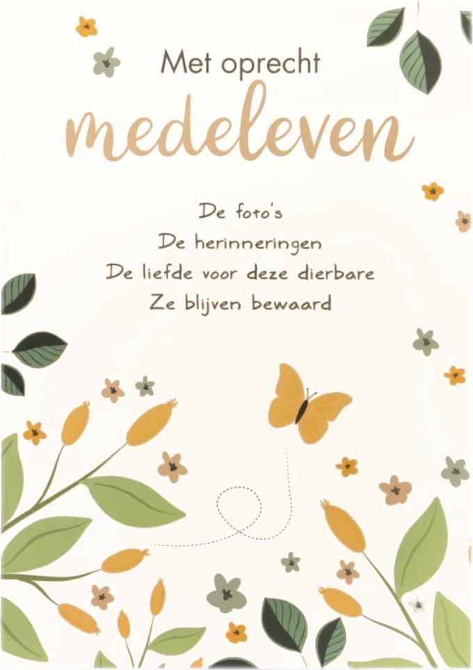 Kaart - Met oprecht medeleven - Intense - TE062-C