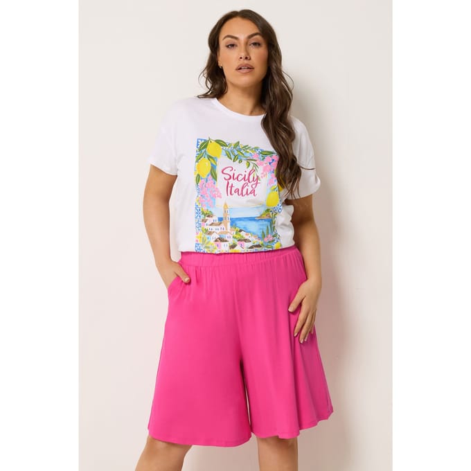 Yours Roze Shorts Met Zakken Size 50-52