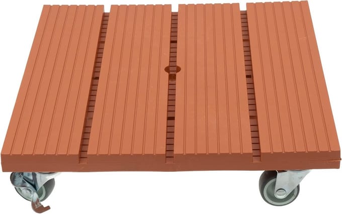 Vierkante Plantenroller van WPC voor Binnen en Buiten - Max. 80 kg