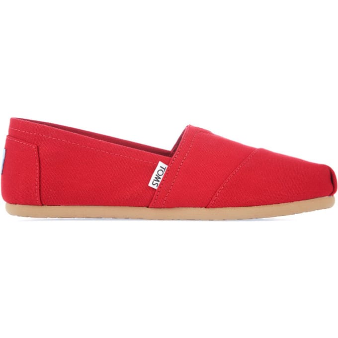 Dames Toms Classics Canvas Pumps in Rood