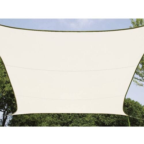 Perel Schaduwdoek, waterafstotend, 4 x 3 m, 160 g/m², polyester, rechthoek, crème