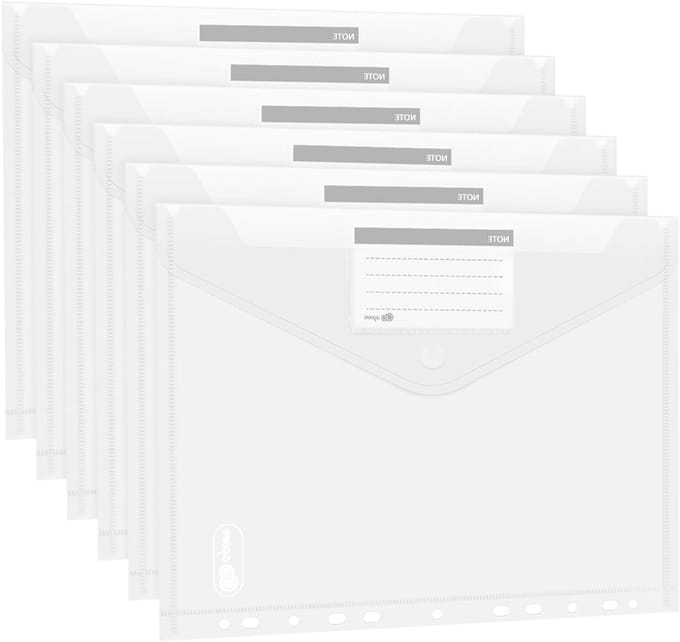 36 Stuks A4 Documentenmap - Organiseer je Documenten met Etiketten en Gatenrand Compartimenten