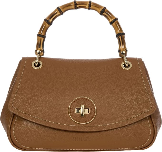 BRIC'S Leren Handtas Schoudertas Gondola Girasole loop Handbag Leather Bruine