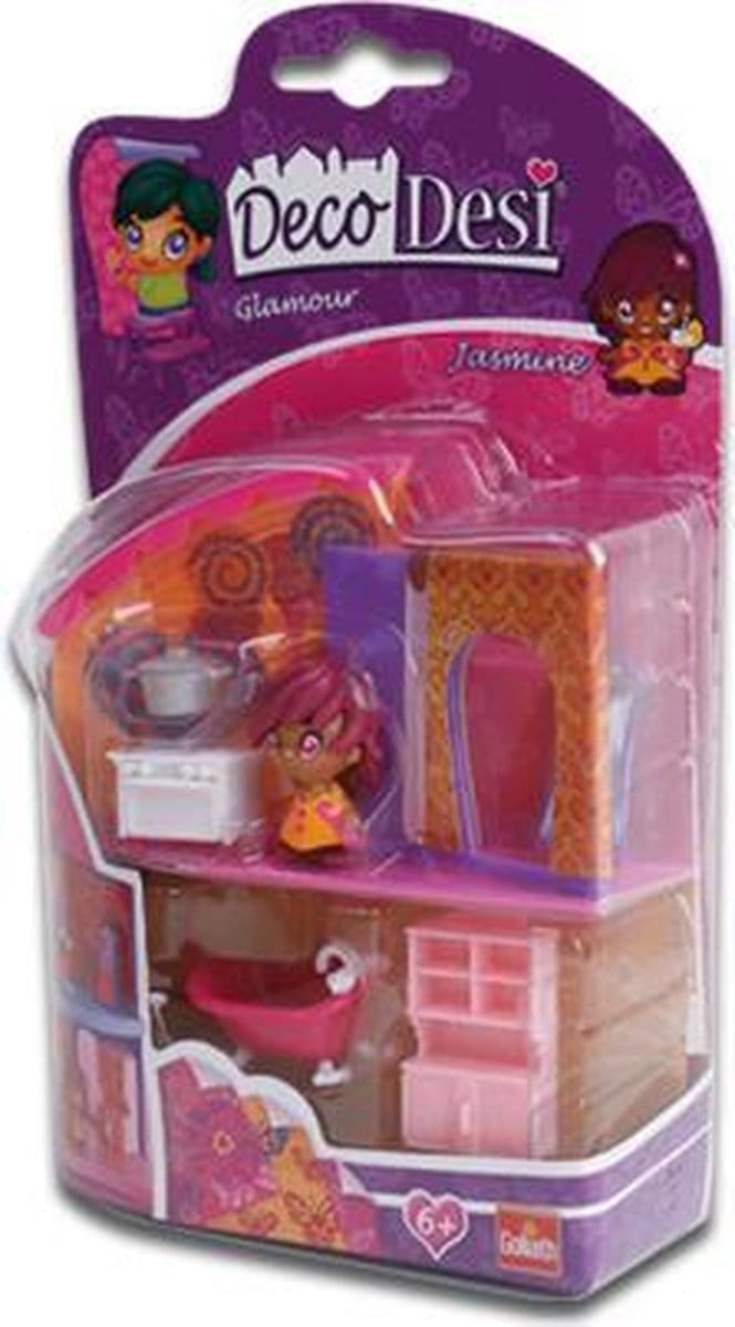 Poppenhuisje 12 cm Deco Desi design Jasmine - Goliath speelset