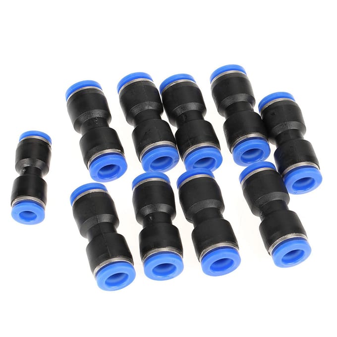 30 pièces Connecteurs droits à poussoir à libération rapide Raccords de conduite d'air pour tubes de 1/4 5/16 3/8