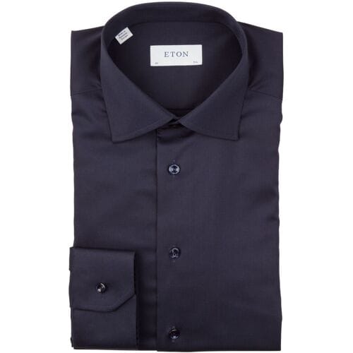 Eton Overhemd Signature Twill Uni Contemporary Fit Navy / male