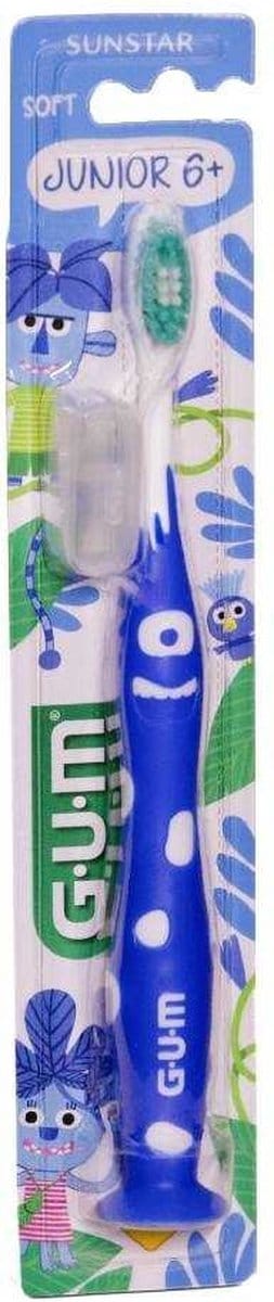 4 x GUM Junior Tandenborstel (6-12 jaar) Blauw