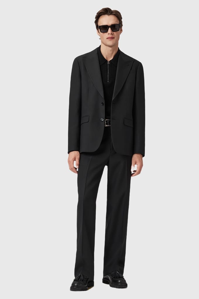 AllSaints Kido Blazer Black Größe: 44 | Blazer Outlet | Herren | Schwarz
