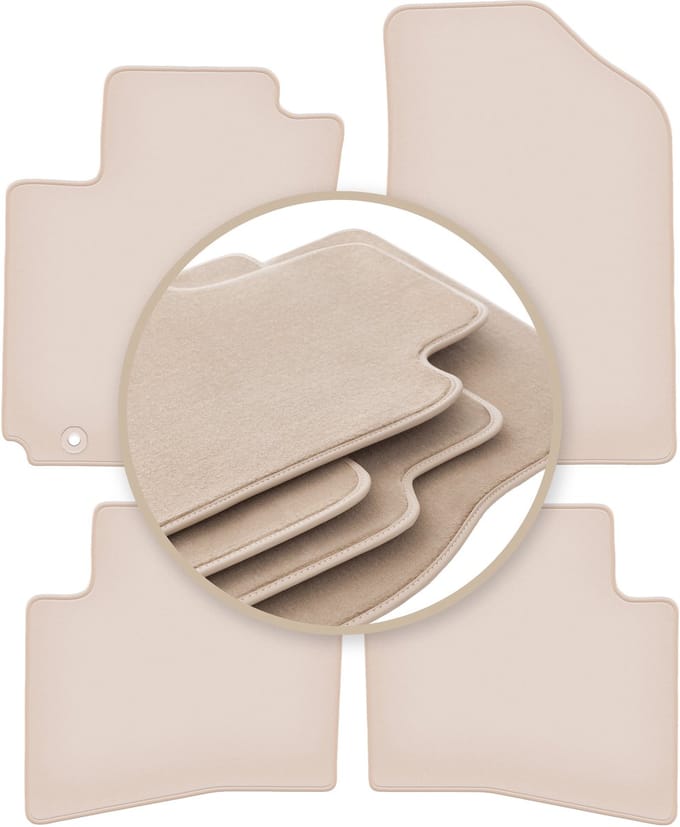 PREMIUM beige vloermatten voor: Kia Rio III UB hatchback 2011-2017