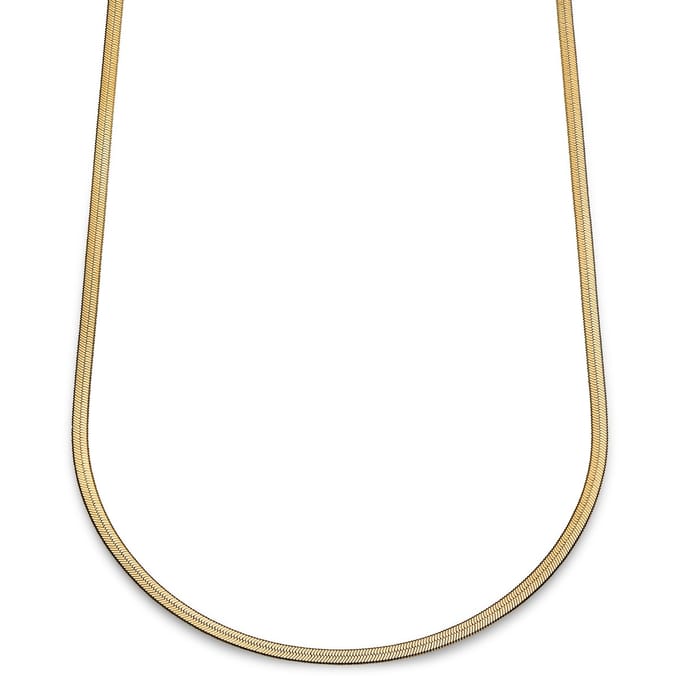 Essentials | 4 mm Goudkleurige Ketting met Visgraatschakels