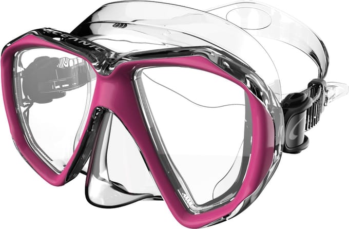 Oceanic Duo Mask - Zwembril - Duikbril - Volwassenen - Transparant/Roze