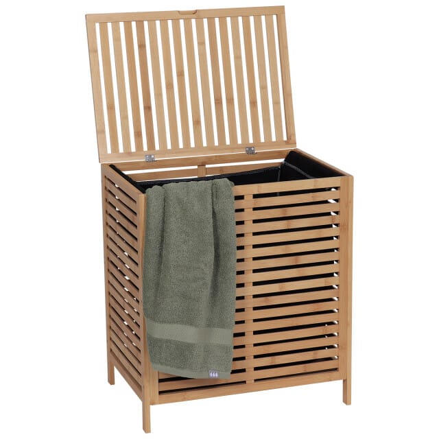 4goodz Bamboe wasmand 90 liter met waszak en deksel -