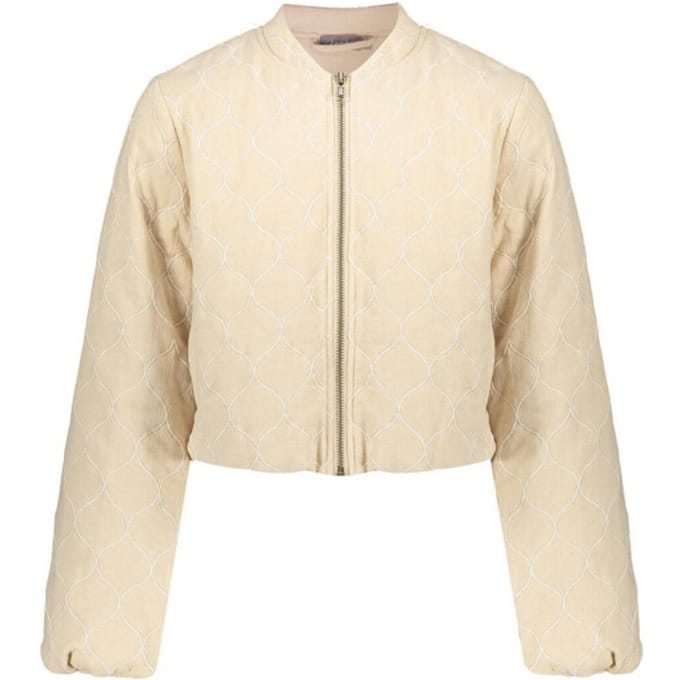 Geisha - Jacket padded balloon sleeve - Beige - Maat 140