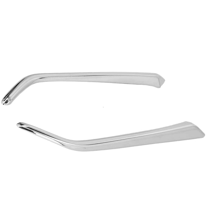 2 pièces Bandes de garniture de paupières de phare antibrouillard avant Décoration ABS chromée pour Mazda CX‑3 2015‑2019 white