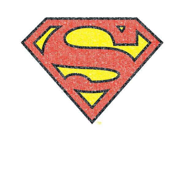 Official Superman Crackle Logo Hoodie - White - M