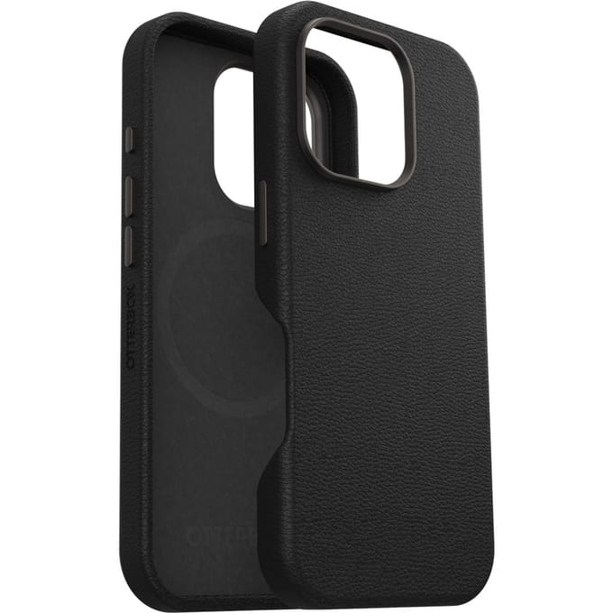 OtterBox Symmetry Cactus leren Backcover met MagSafe voor de Apple iPhone 16 Pro - Noir Ash