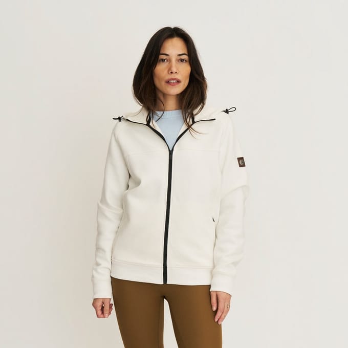 Travelin' Silje Dames - Outdoorvest - Sweater - Gebroken wit