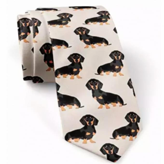 Stropdas Teckel- Dashond- Polyester - Charme Bijoux