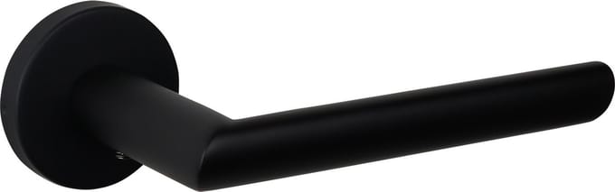 Lavuzo Ragusa deurkrukset - deurklink - rond rozet - zwart - set 2