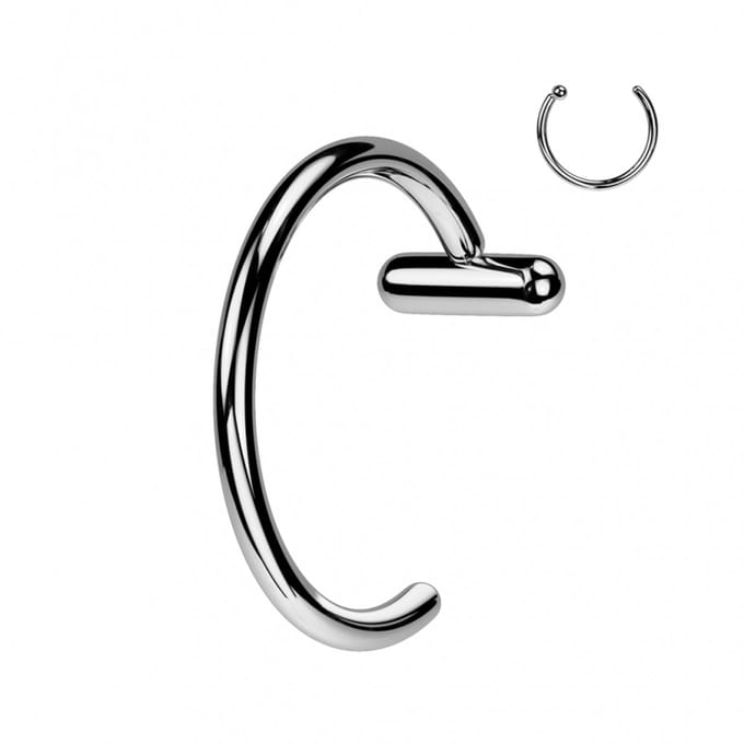 Fake piercing bar stopper - zilver - LMPiercings