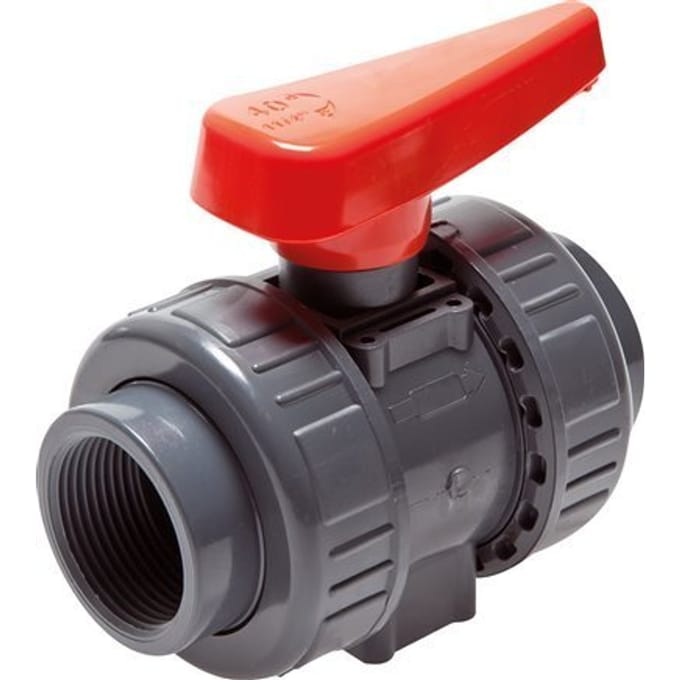 PVC 2-weg Kogelkraan Dubbele Wartel Rp 2'' EPDM