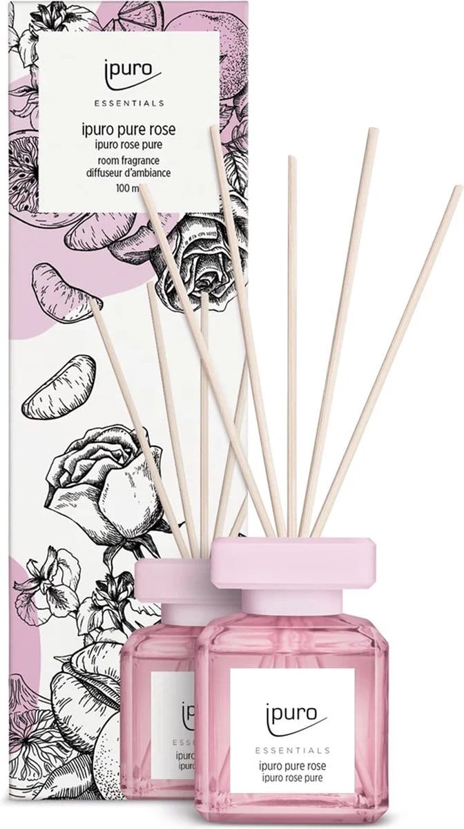 Ipuro - Essentials Pure Rose 100ml geurstokjes