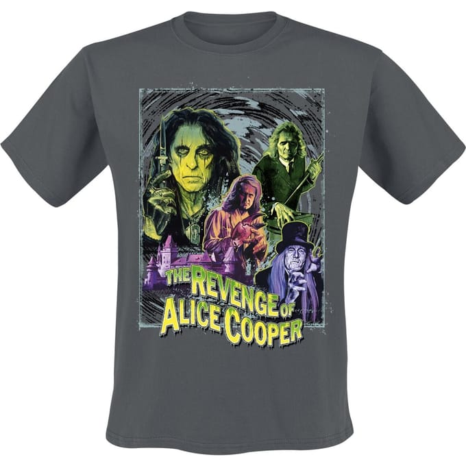 Cooper, Alice T-shirt - Revenge Splatter - L - voor Mannen - charcoal