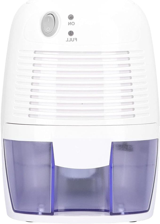 Mini Luchtontvochtiger - Compacte Droger - Vocht Bestrijden - Automatische Uitschakeling - 200ml Capaciteit - Wit