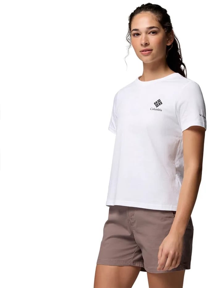 Columbia Rolling Bend™ T-shirt Met Korte Mouwen Wit S Vrouw