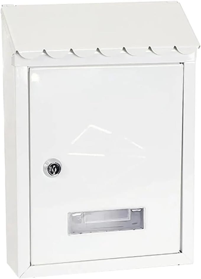 Brievenbus Krantenhouder - Postbak Buiten - Post Veilig Opslaan - Waterdicht Duurzaam - 30 cm Hoog - Wit