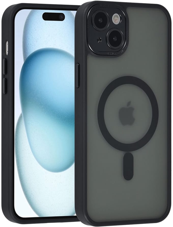 UNIQ Accessory Back Cover - iPhone 15 & 14 Plus - Zwart - MagSafe & lens protector
