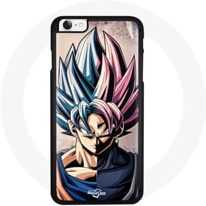 Telefoonhoesje - Maniacase - Iphone 4 - Dragon Ball Goku - Blauw - Uniek ontwerp blauw