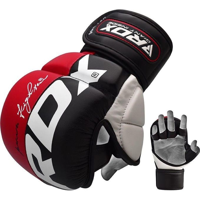 RDX Sports T6 Plus - MMA Handschoenen - Training - Sparring - Rood - Maat S