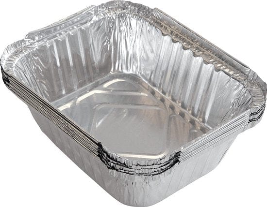 Napoleon Aluminium Vetopvangbakjes Klein, Set Van 5 Stuks, Wegwerp, Voor Onder Vetopvangschaal, Houdt Grill Schoon, Voor BBQ, Zilver