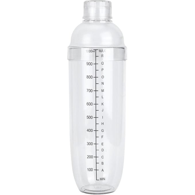 PC Cocktailshaker met Schaal Melkkan Sappen Wijn Plastic Beker voor Thuisbar Winkel 1000ml white